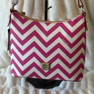 Dooney & Bourke Magenta Chevron Shoulder Bag